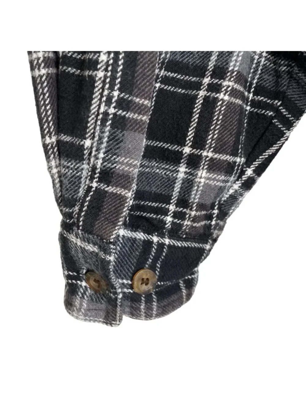 Levi's Men's Grey/Black Plaid Shacket, XL